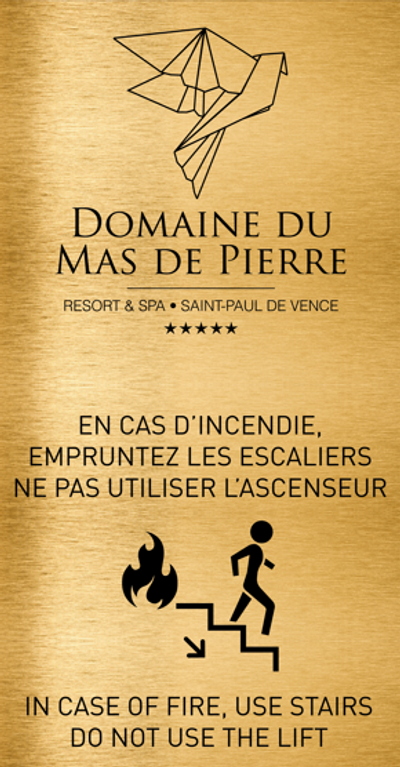 Plaque de sécurité incendie personnalisée 